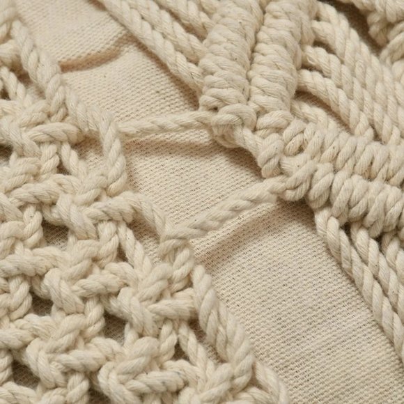 Macrame Cushion Cover | Design 2 | 18x12 Inches | Pack of 1 - Picture 3 of 5